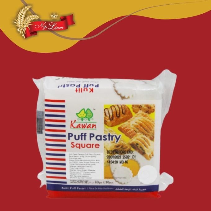 

KAWAN Puff Pastry Square Instant 40 gram x 10 Pcs / Pack (GOJEK/GRAB) Nugi