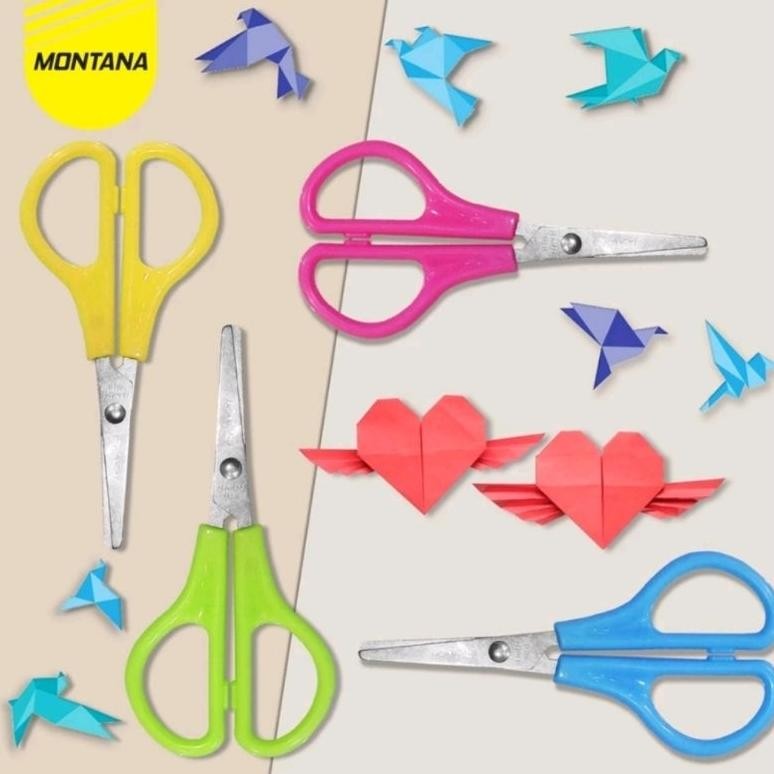 

( 12 pcs ) GUNTING RENCENG ANAK MONTANA STC - 540 / GUNTING ANAK TK PAUD RB2