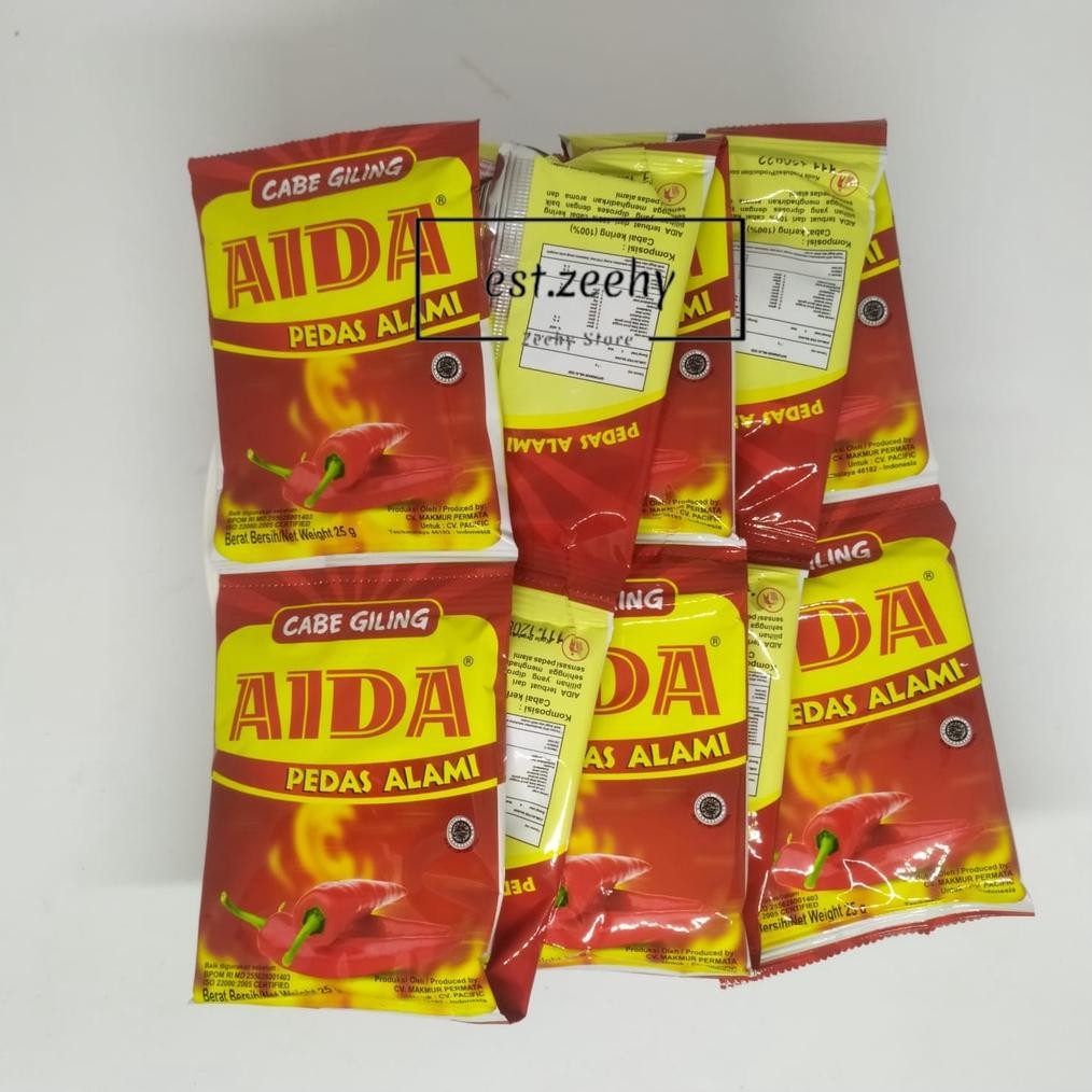

1 RENCENG CABE BUBUK AIDA KEMASAN 25 GR Nugi