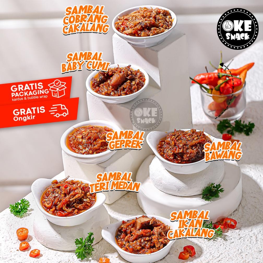 

Sambal Mpok Sur Geprek/Cumi/Teri/Bawang 100gr Nugi