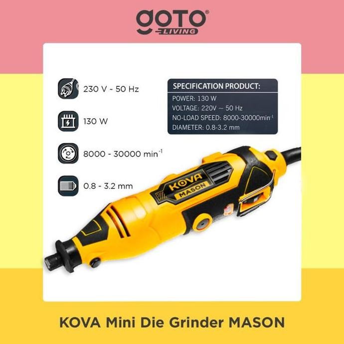 Kova Mason Mini Die Grinder Tuner Set 40 Pcs Gerinda Bor Mini
