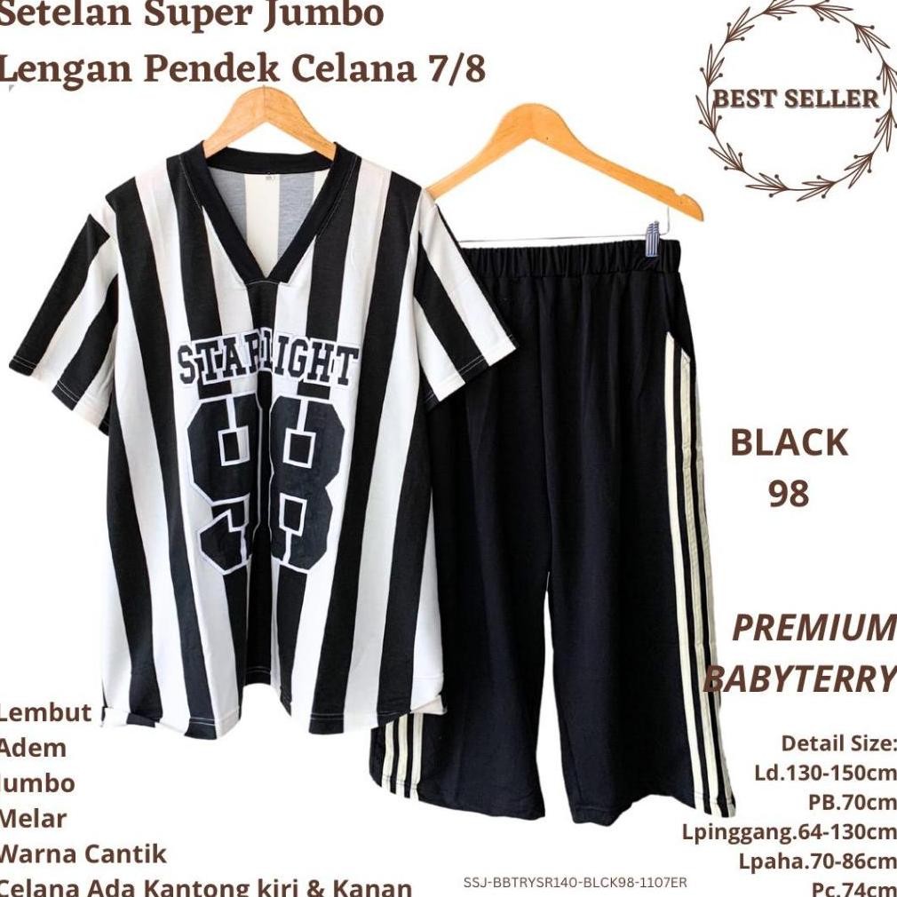 [Eroicashop] Setelan Wanita Kekinian Super Jumbo Ld130-170Cm  Setcel Jumbo 5L Adem Lembut/ Setelan J