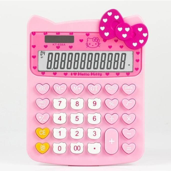 

Kalkulator Hello Kitty KT - 838 A 12 digit cek ulang calculator HELLO KITTY PINK KT 838 KT838 RB2
