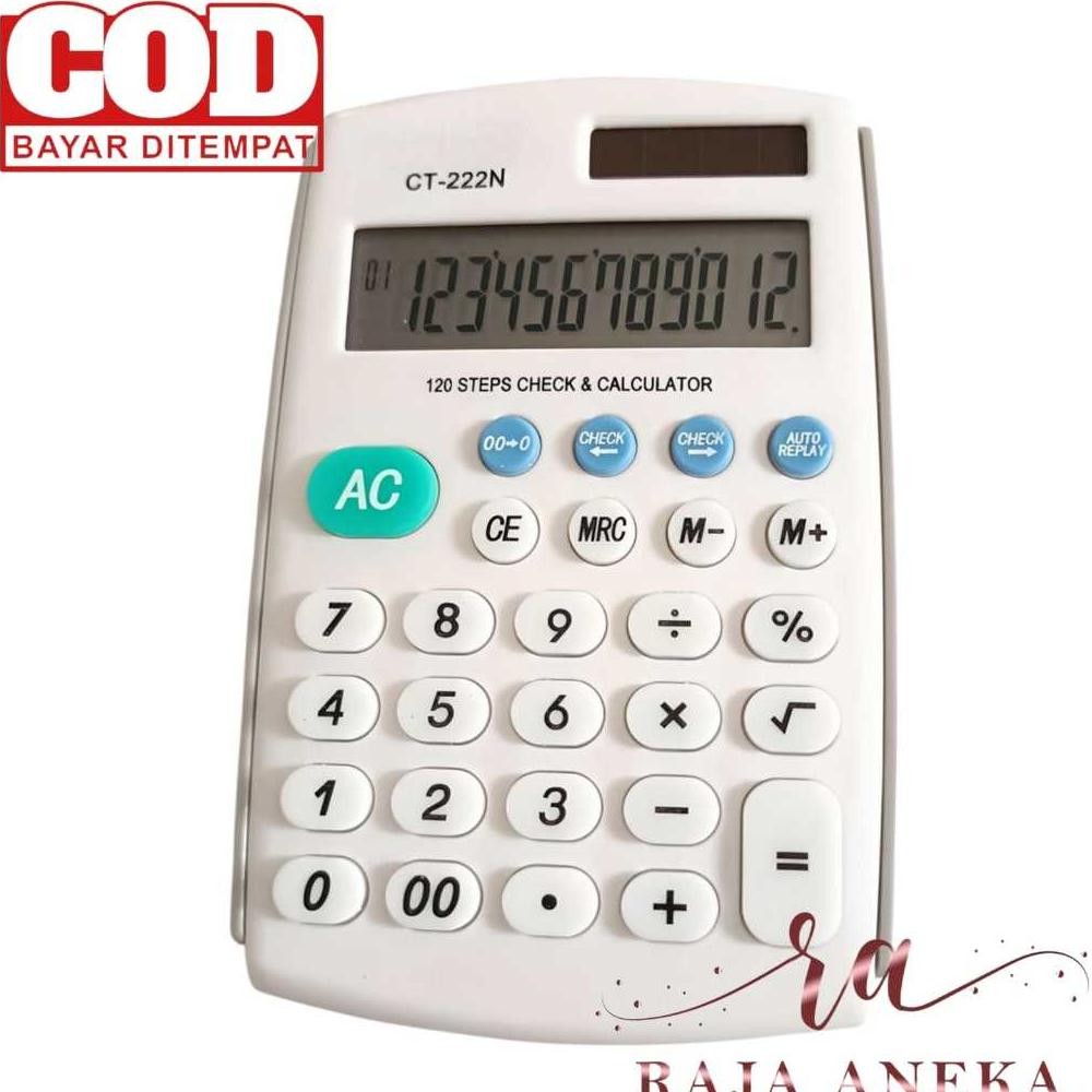 

Calculator SDC 222N CT 222 N 12 DIGIT Kalkulator Kecil Putih CT RB2