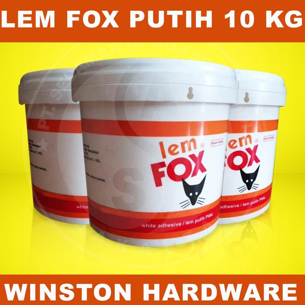 

Lem Fox Putih PVC 10 Kg Kayu Serbaguna PVAc Kemasan Ember 10Kg