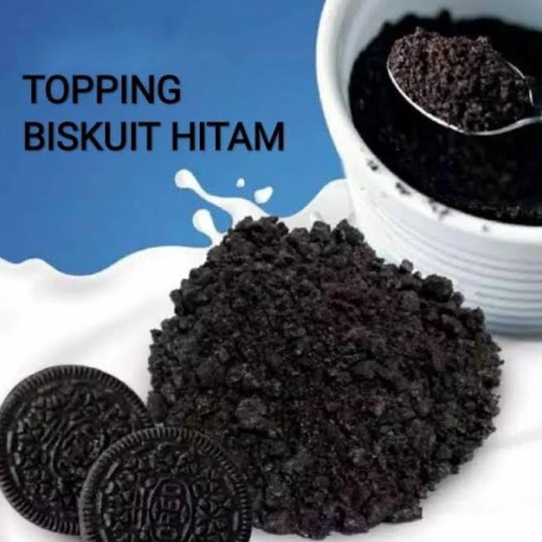 

bubuk Oreo kasar 1000gr untuk toping makanan dan minuman Nugi