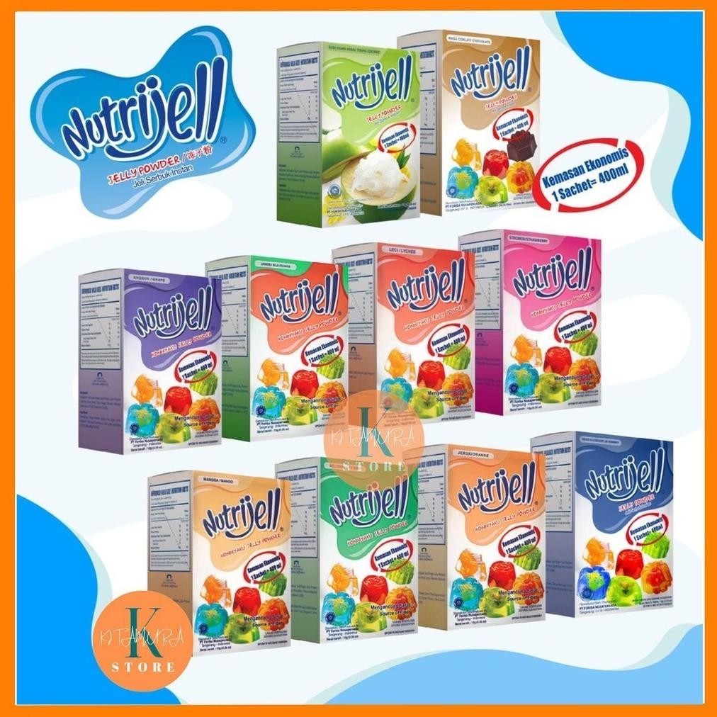 

Nutrijell Ekonomis 10gr 1 Box Isi 12 Sachet Varian Banyak Rasa BPOM Halal Original Nugi