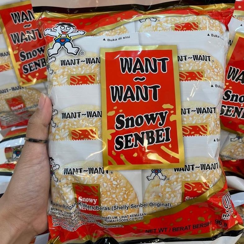 

READY STOCK Want Want Snowy Shelly Senbei Original / Krekers Beras Rasa Manis 96 Gr