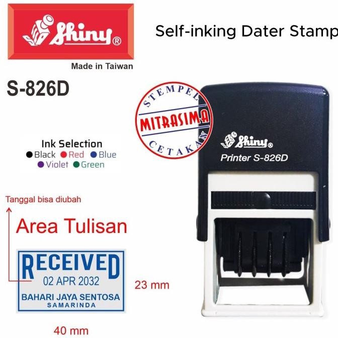 

Stempel Shiny S-826D ( S826D persegi dengan tanggal Tipe S 826D ) RB3