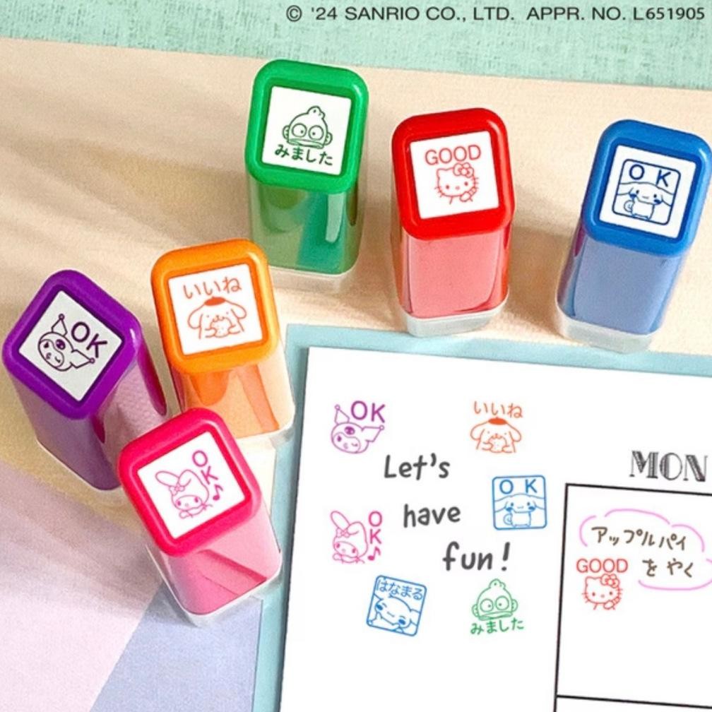 

Kodomo No Kao Mini Stamp Sanrio Hello Kitty Kuromi Pre-Inked 6mm Stempel Mini Limited Edition RB3
