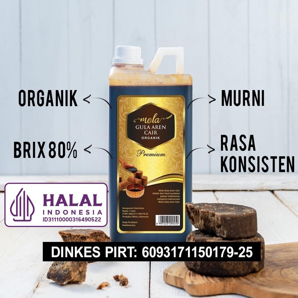 

Mola Gula Aren Cair Premium Organik 1 Liter Murni Nugi