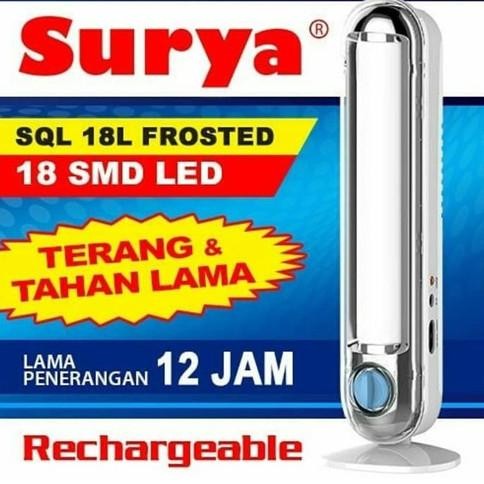 Lampu Emergency LED SURYA Lampu Darurat Senter Charge SQL 18L SQL18L Nugi