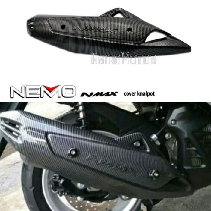 Cover Knalpot Carbon Yamaha Nmax Old Nemo/Cover Pelindung Knalpot Nmax Old Nemo