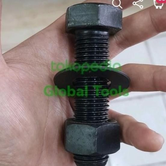 Baut+mur baja m16x60 full drat kunci 24 FORSALE