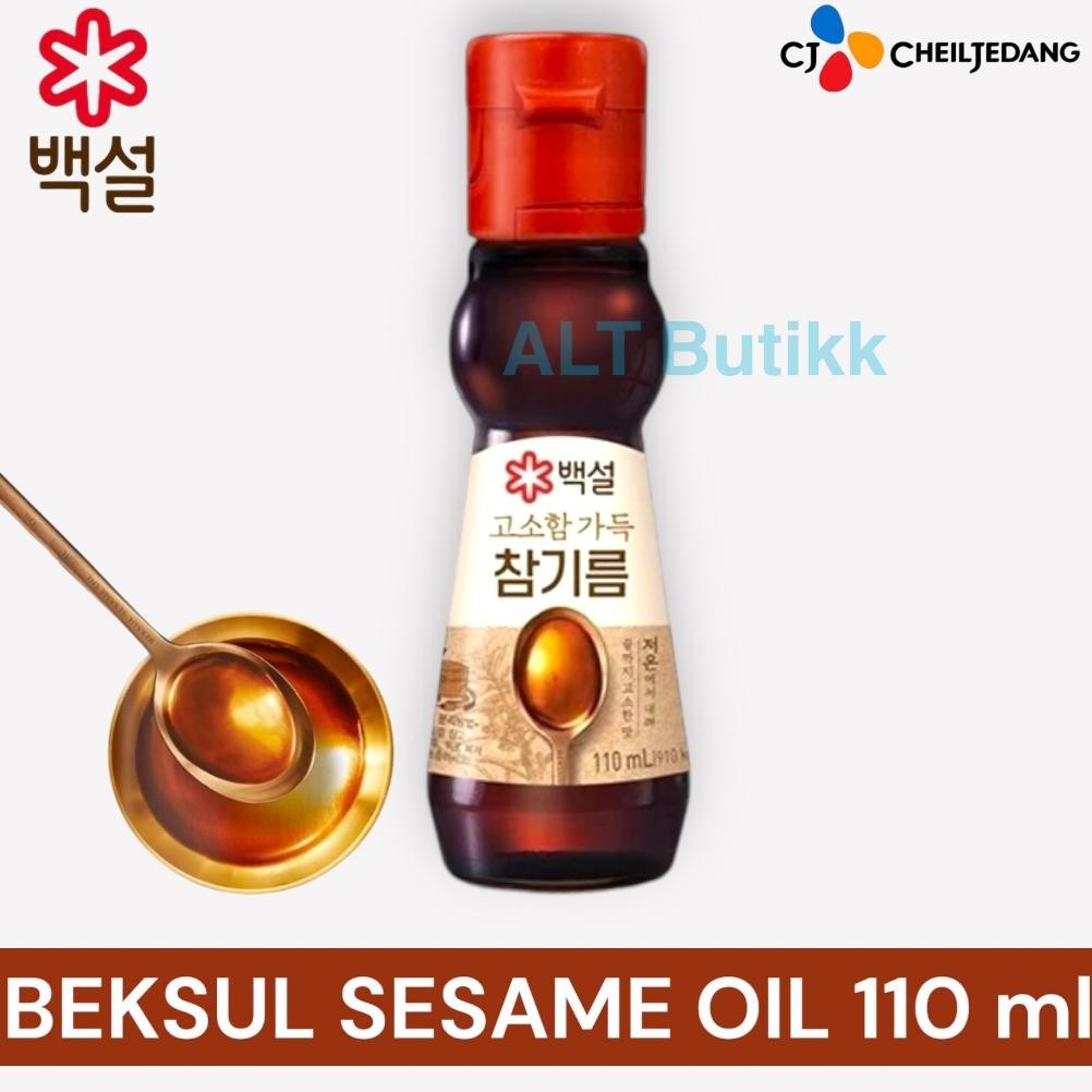 

READY STOCK BEKSUL SESAME OIL 110 ML | MINYAK WIJEN 100% MURNI | PRODUCT OF KOREA