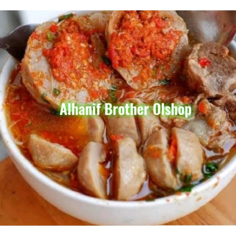 

Bakso Mercon Jumbo Homemade (Kemasan) Isi 10 Pcs + Bumbu Kuah Nugi