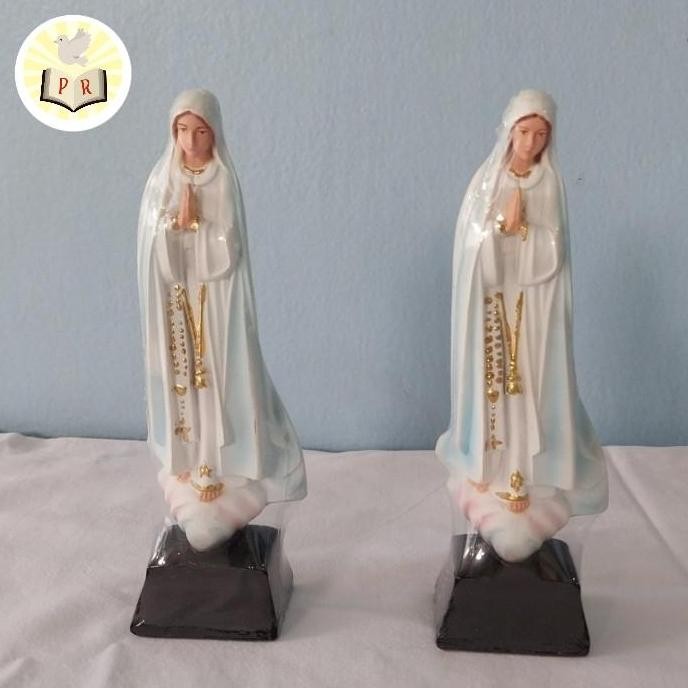 PATUNG BUNDA MARIA FATIMA TINGGI 15 CM - WARNA - BAHAN FIBER