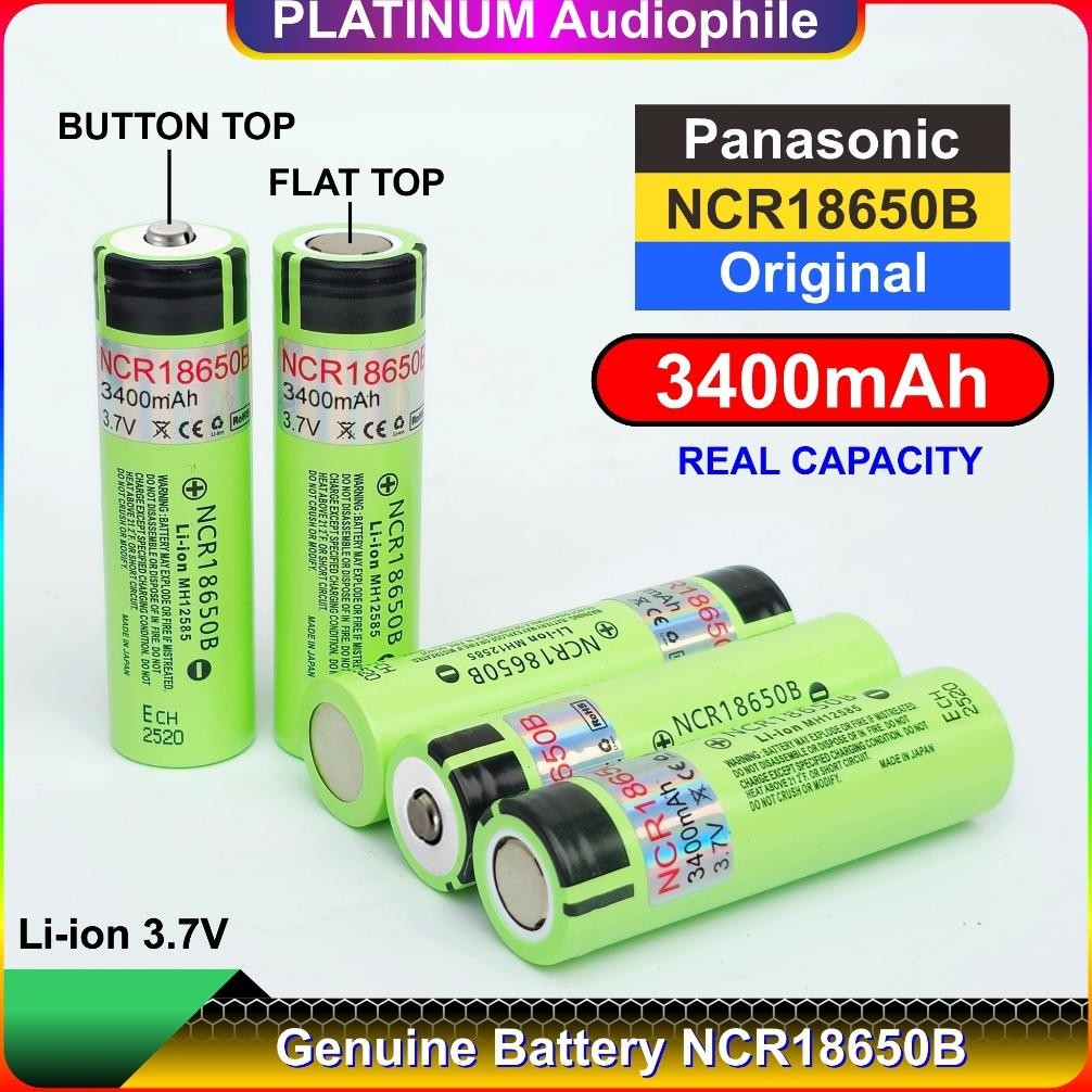 Baterai 18650 Panasonic 3400MAH Original Battery Batre Lithium Li-ion NCR 18650B Nugi