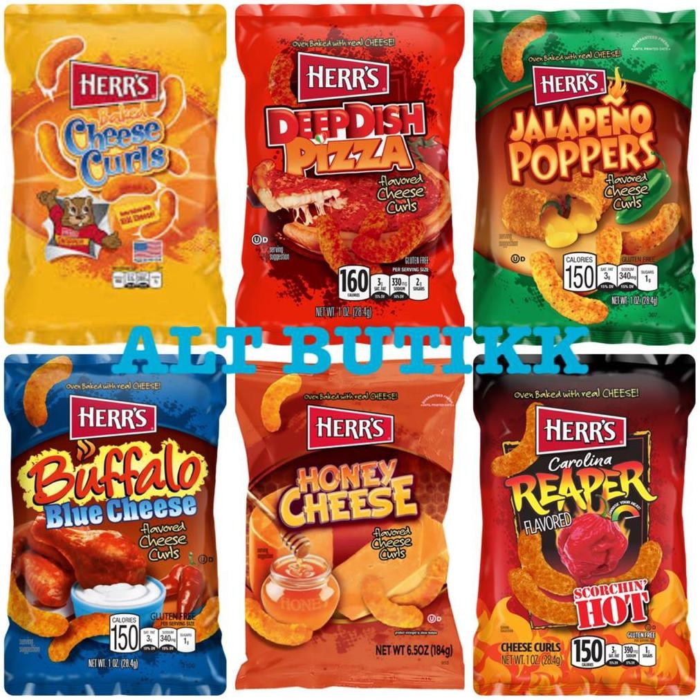 

READY STOCK HERR'S CHEESE CURLS | HERRS SNACK IMPORT USA