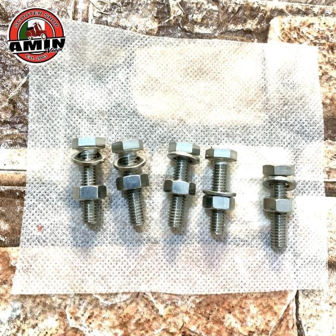 baut 10 stainless & baja standar vespa plat nomer spakbor HEMAT