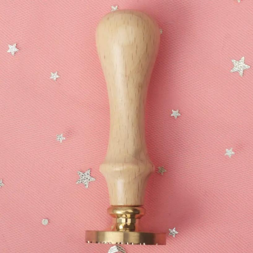 

1 pcs Wood Handle Stamp Natural, Bamboo and Camel (Gagang Stempel Kuningan Seal wax ) / Fleksible gagang handle stamp RB3