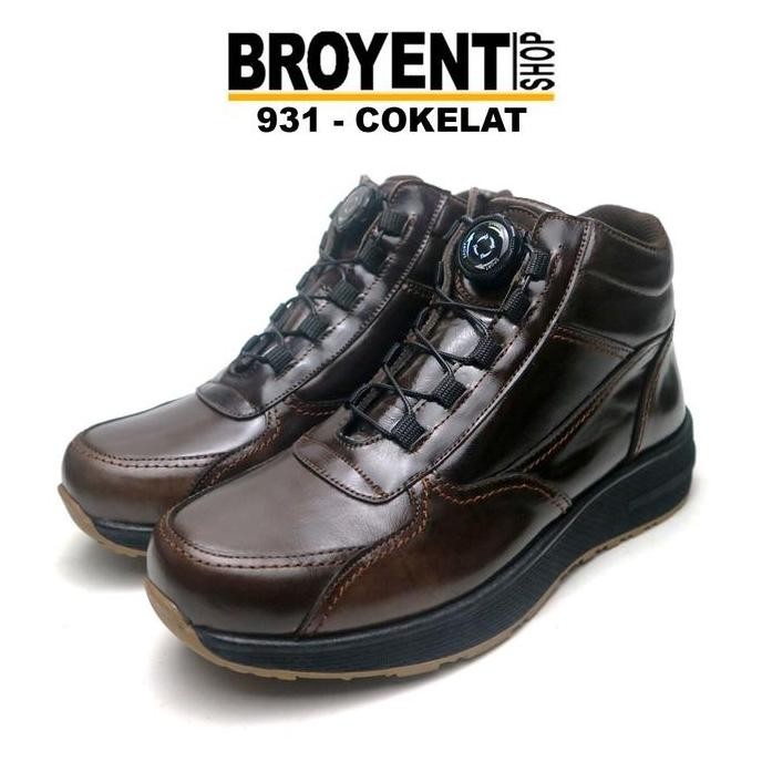 Sepatu Boots Safety Pria Tali Putar Kulit Sapi 931