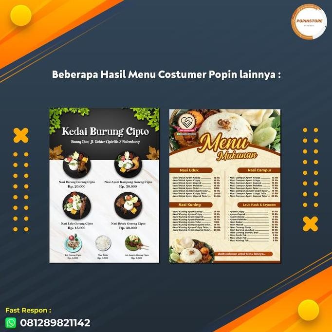 JASA DESAIN MENU MAKANAN DAN MINUMAN