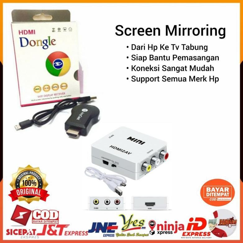 [COD] PAKET ANYCAST DONGLE DARI HP KE TV TABUNG / ANYCASH DONGEL MIRACAST WIFI DISPLAY SCREEN MIRROR