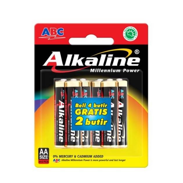 BATERAI ALKALINE A2 ISI 6 PCS / ABC ALKALINE A2 ISI 6 Nugi