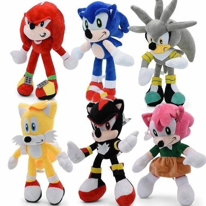 Siap Kirim Boneka Sonic Karakter Kartun Anak Mainan Laki-laki Plush Doll Sonic