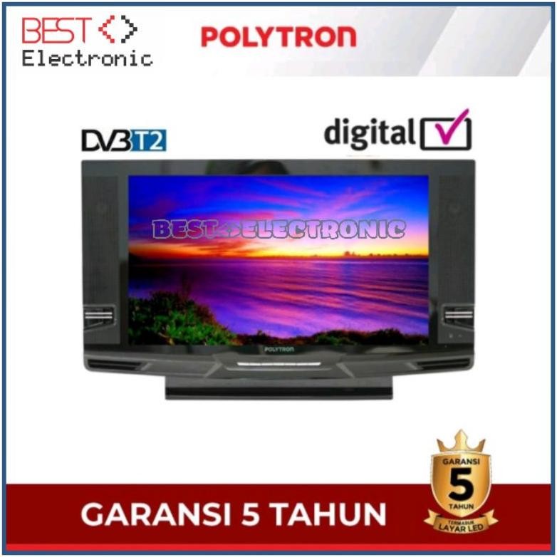 TV DIGITAL Tabung LED TV POLYTRON 24 inch PLD 24V223 USB MOVIE Nugi