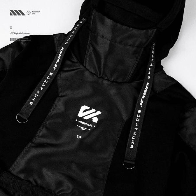 OKS KREMLIN Cyber Techwear Pullover Hoodie - HAYABUSA