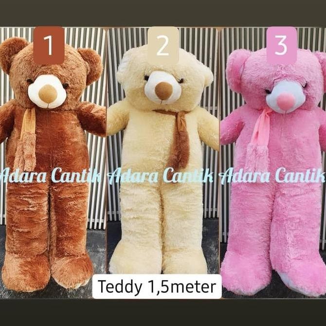 Siap Kirim Boneka Teddy Bear Super Jumbo 1.5 Meter - Hadiah Boneka Imut Lucu