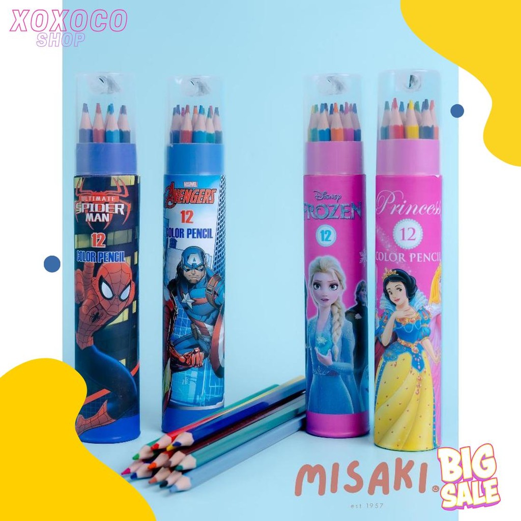 

Pensil Warna 12/24/36 Warna Anak Pencil Color Lucu Karakter Special Frozen Elsa Marvel Spiderman Avengers Princess Alat Tulis Perlengkapan Menggambar Misaki Spesial Diskon Setengah Harga