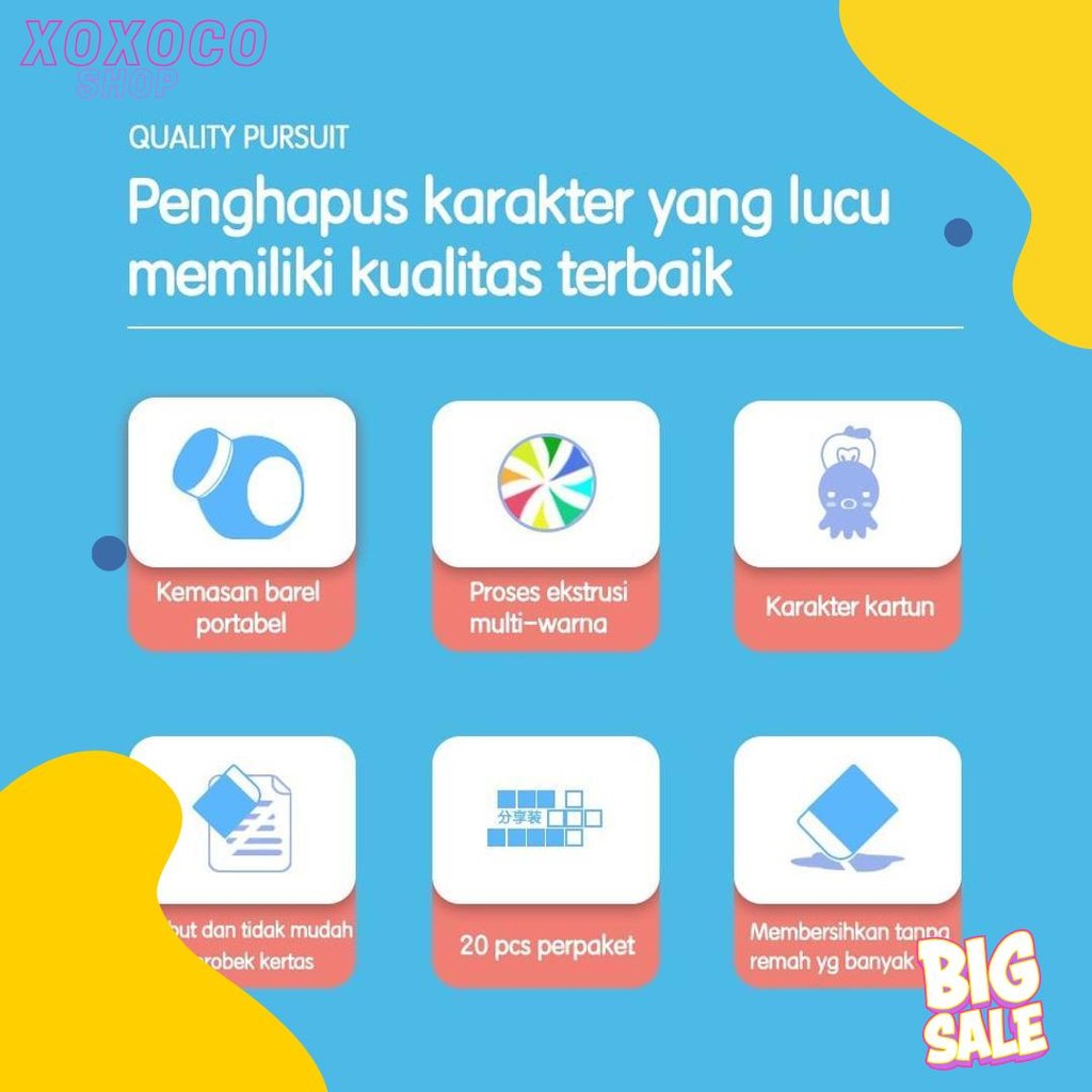 

Deli School Eraser / Penghapus Hapusan Buah Dan Binatang Lucu Isi 20 7533 Diskon