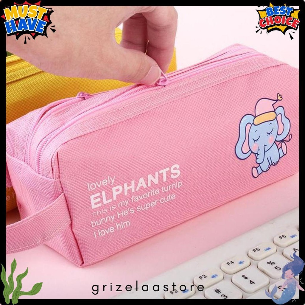

Tempat Pensil/ Tempat Pensil & Alat Tulis Ritsleting Ganda/Dompet Pensil 2 Sleting Terlengkap Dan Termurah