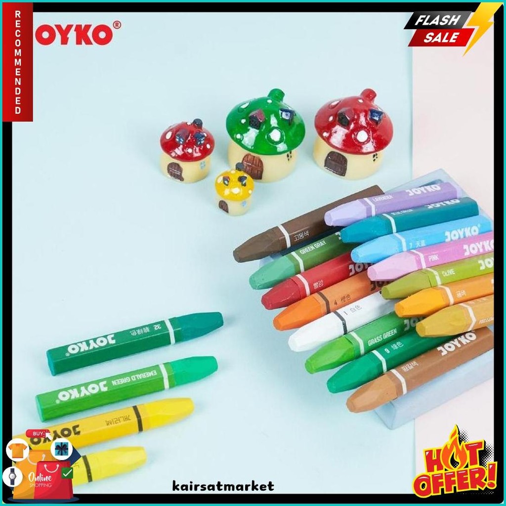 

Crayon / Krayon Joyko Titi Oil Pastel 12 Warna Diskon Setengah Harga