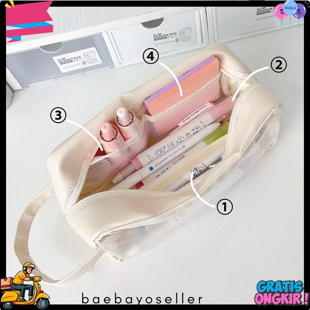 

Winzige Kotak Pensil Transparan Kapasitas Besar Tempat Pensil Aesthetic Pencil Case Large Pen Pouch Lucu Korea Stationery Organizer Tempat Pensil Anak Perempuan Berwarna-Warni Flash Sale! Diskon Hingga 70%