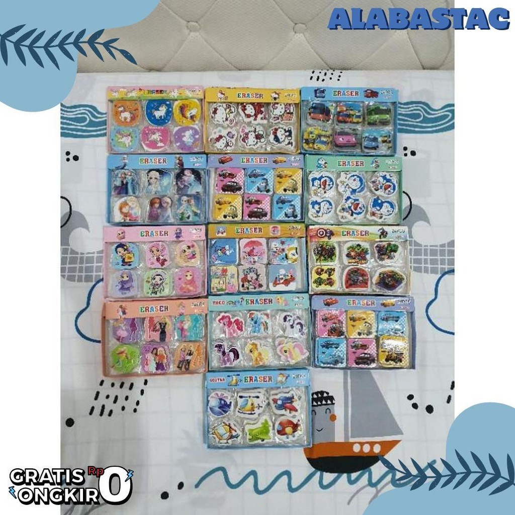 

(24Pc) Penghapus Murah/Hapusan Karakter/Stip Fancy/Ob Kecil(((Baca Keterangan!!!))) Diskon Setengah Harga