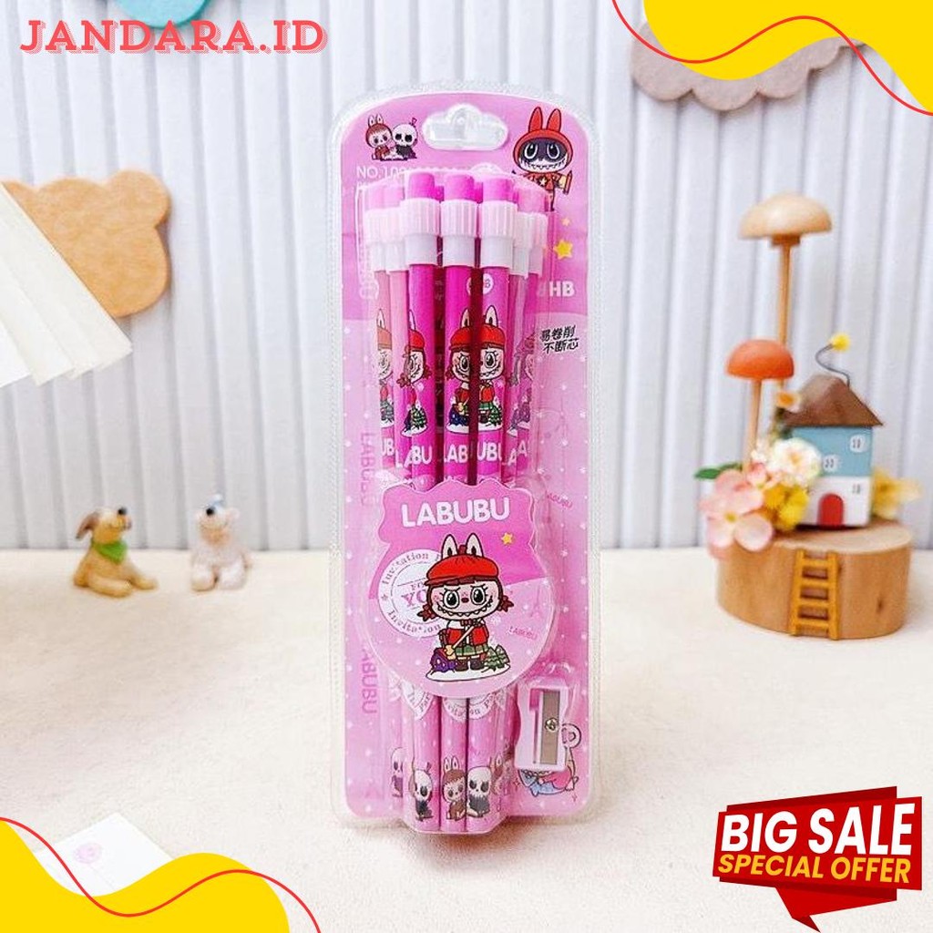 

1 Set 12 Pcs Pensil Anak Motif Capybara & Labubu / Set Pensil Anak Sekolah Lucu Capybara Premium Quality Flash Sale! Diskon Hingga 70%