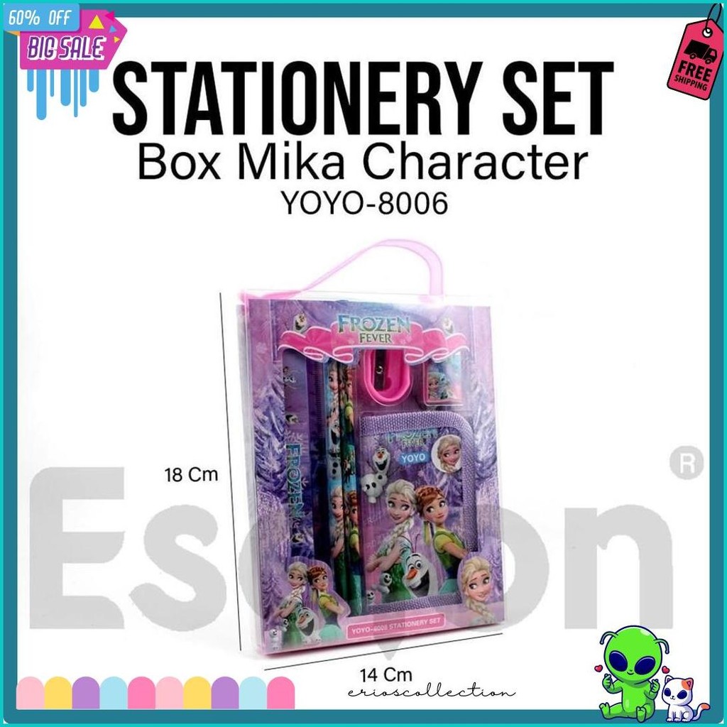 

Stationery Set 6In1+Dompet 8006 Box Mika / Paket Alat Tulis Set Terlengkap Dan Termurah