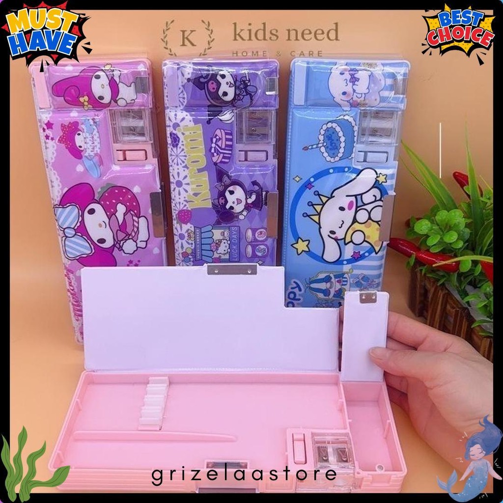 

Kotak Pensil 2 Sisi Magnet + Serutan / Tempat Pensil Panjang Karakter Lucu / Pencil Case Sanrio Melody Kuromi Terlengkap Dan Termurah