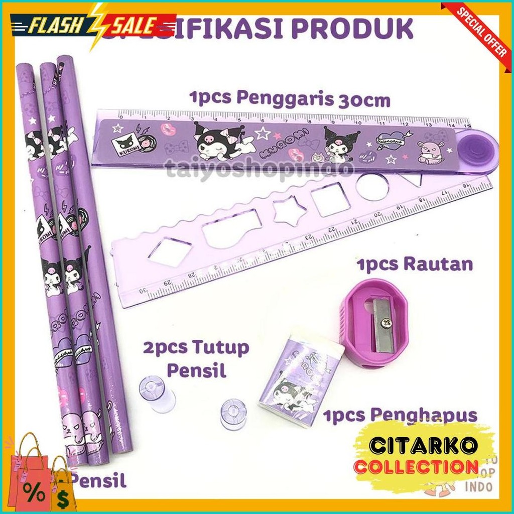 

Taiyo Alat Tulis Set Karakter Stationery Pensil Penghapus Rautan Penggaris Pencil Eraser Ruler Atk Terlengkap Dan Termurah