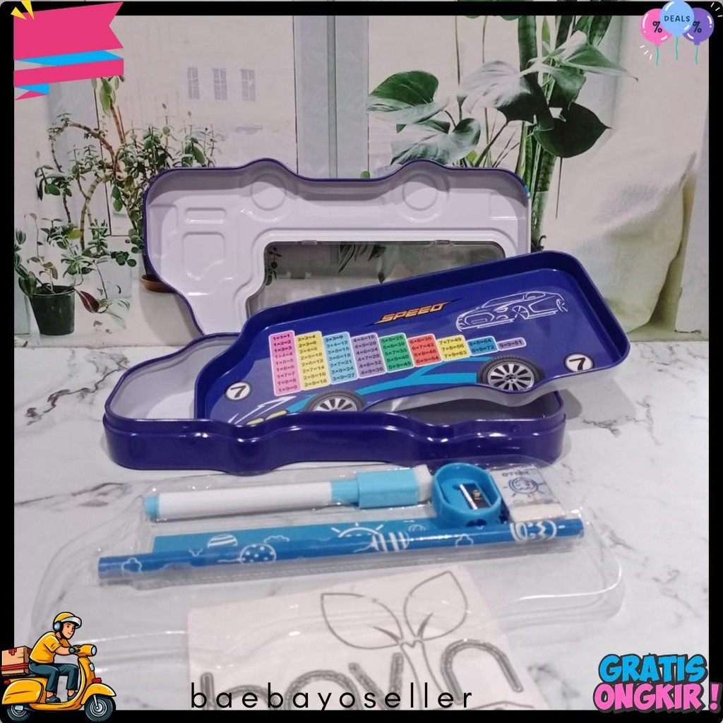 

((Baca Keterangan))Kotak Pensil Bahan Kaleng Model Truk Besar Kecil Pencil Case Tempat Pensil Bus Roda Terlaris! Produk Ini Banyak Dicari