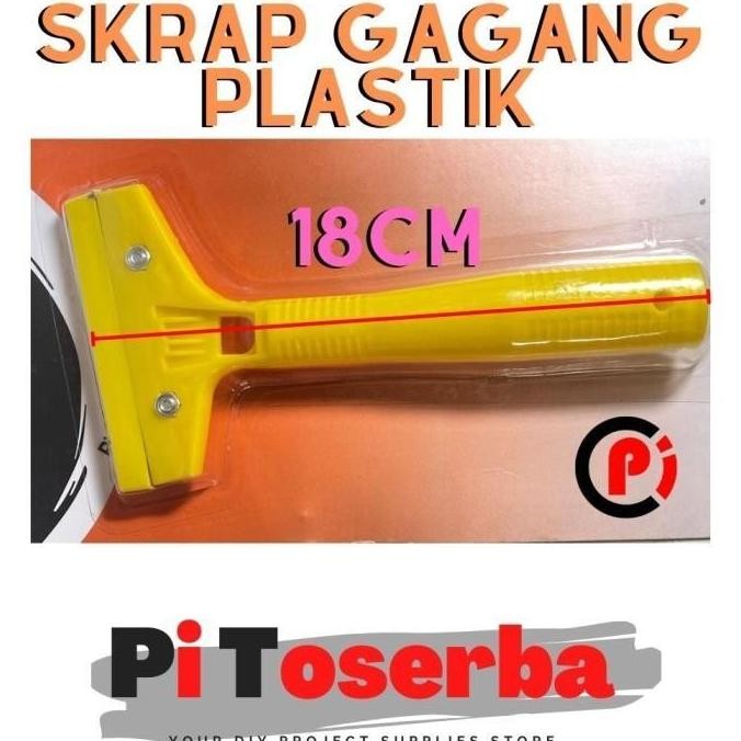 Kape Skrap Plastik Untuk Kerok Cat Stiker Scrapper Pembersih Kaca