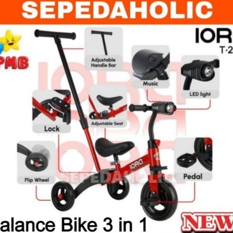 Terlaris Ready Sepeda Balance Bike - Sepeda Anak - Sepeda Roda Tiga - Sepeda Roda Dua - Sepeda Tryci