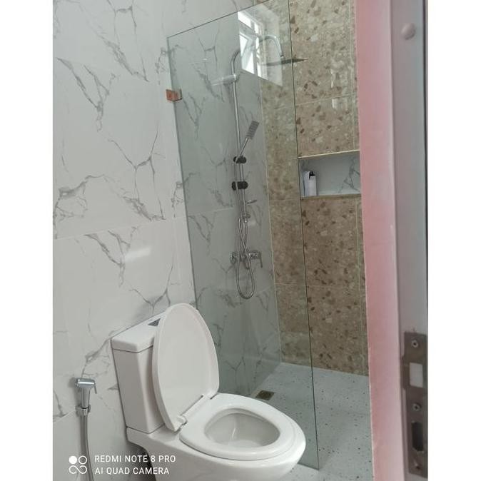 Kaca Mati Shower 10Mm Tempered Asahi Sekat Kamar Mandi