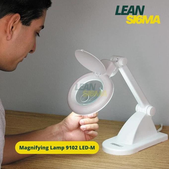 

Magnifying Lamp 9102 Led Magnifier Glass 5D Kaca Pembesar Diopter Kualitas Terbaik Harga Termurah