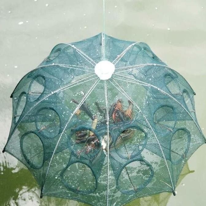 Produk Baru Jaring Perangkap Ikan Udang Kepiting 16 Lubang Hexagonal Pukat Lipat