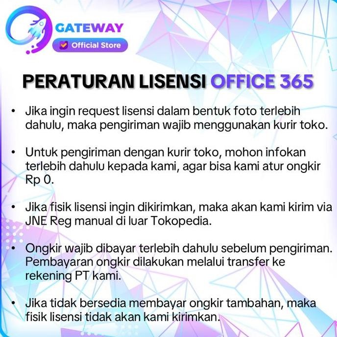 Original Office 365 Personal License Lisensi Resmi Microsoft 1/3 Tahun